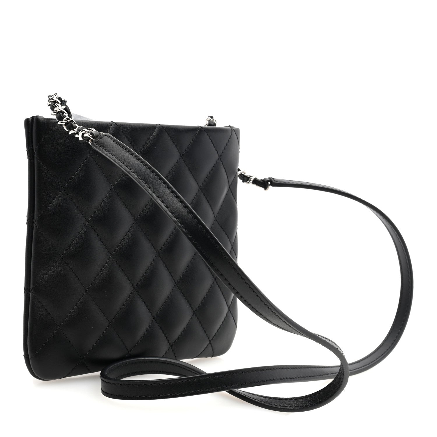 Chanel Lambskin Quilted Crossbody Bag Black 3 of 10