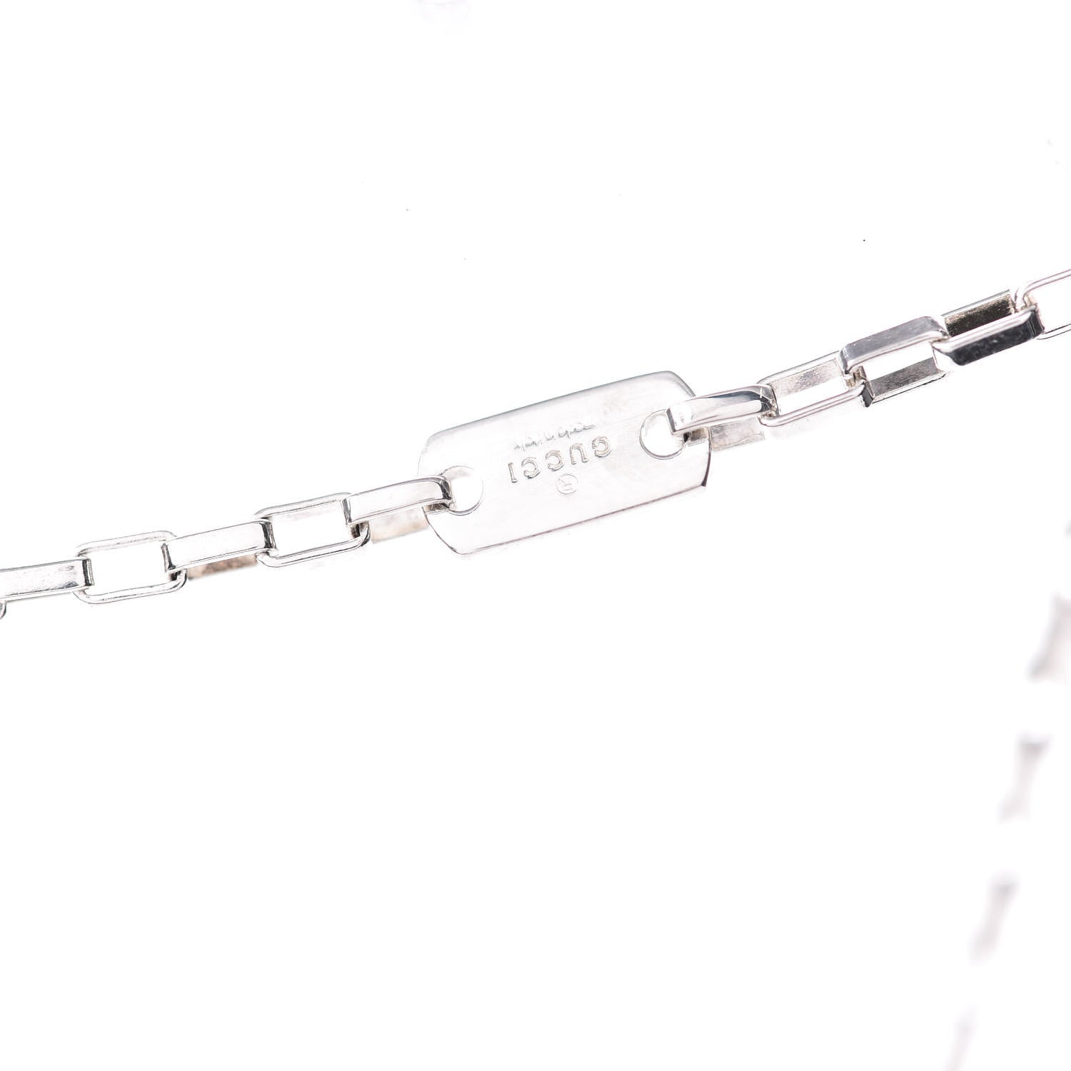 Gucci Sterling Silver Trademark Logo Circle Pendant Necklace 6 of 6