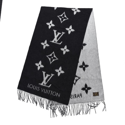 Louis Vuitton Cashmere Monogram Reykjavik Scarf Black 3 of 4