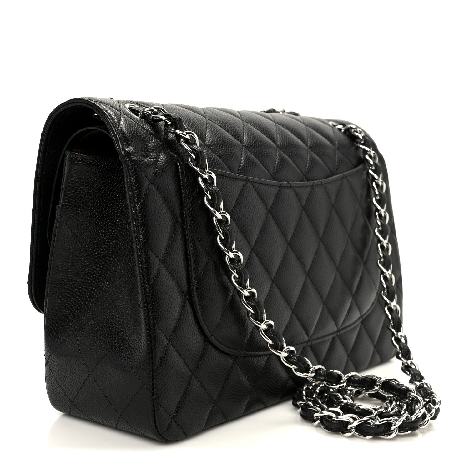 Chanel Caviar Quilted Jumbo Double Flap Black 3 of 12