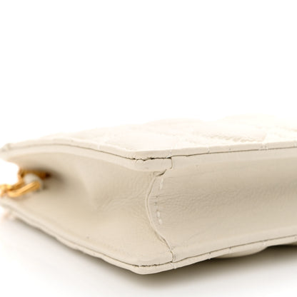 Christian Dior Calfskin Cannage Caro Zipped Pouch With Chain Latte 11 of 12