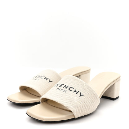 Givenchy Cotton 4G Logo Mule Sandals 40 Beige 4 of 11