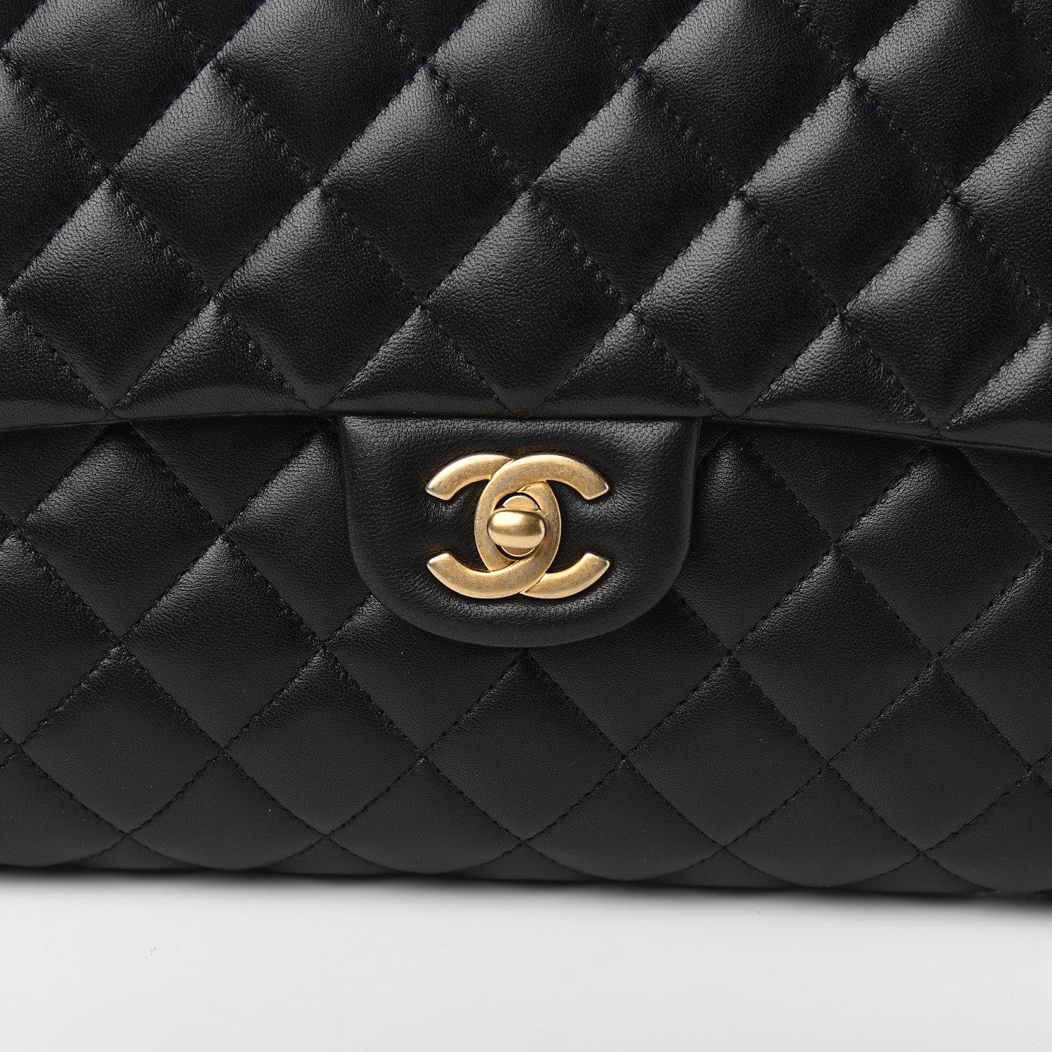 Chanel Lambskin Quilted Flap Clutch Black 7 of 8