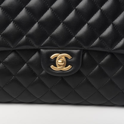 Chanel Lambskin Quilted Flap Clutch Black 7 of 8