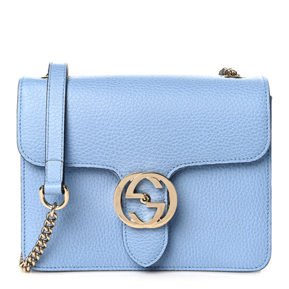 Gucci Dollar Calfskin Small Interlocking G Shoulder Bag Mineral Blue 1 of 13