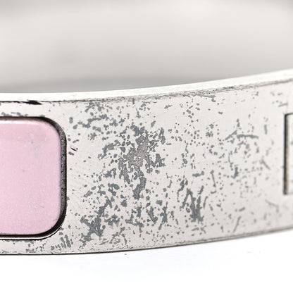 Hermes Enamel Narrow Clic Clac H Bracelet PM Rose Poudre 6 of 8