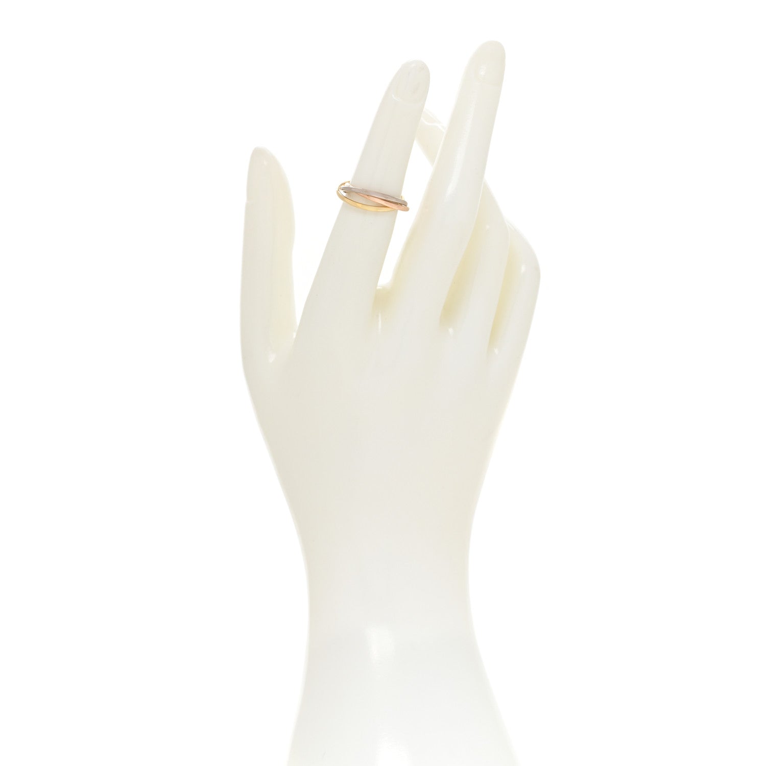 Cartier 18K Pink Yellow White Gold Extra Small Les Must De Cartier Trinity Ring 51 5.75 2 of 6