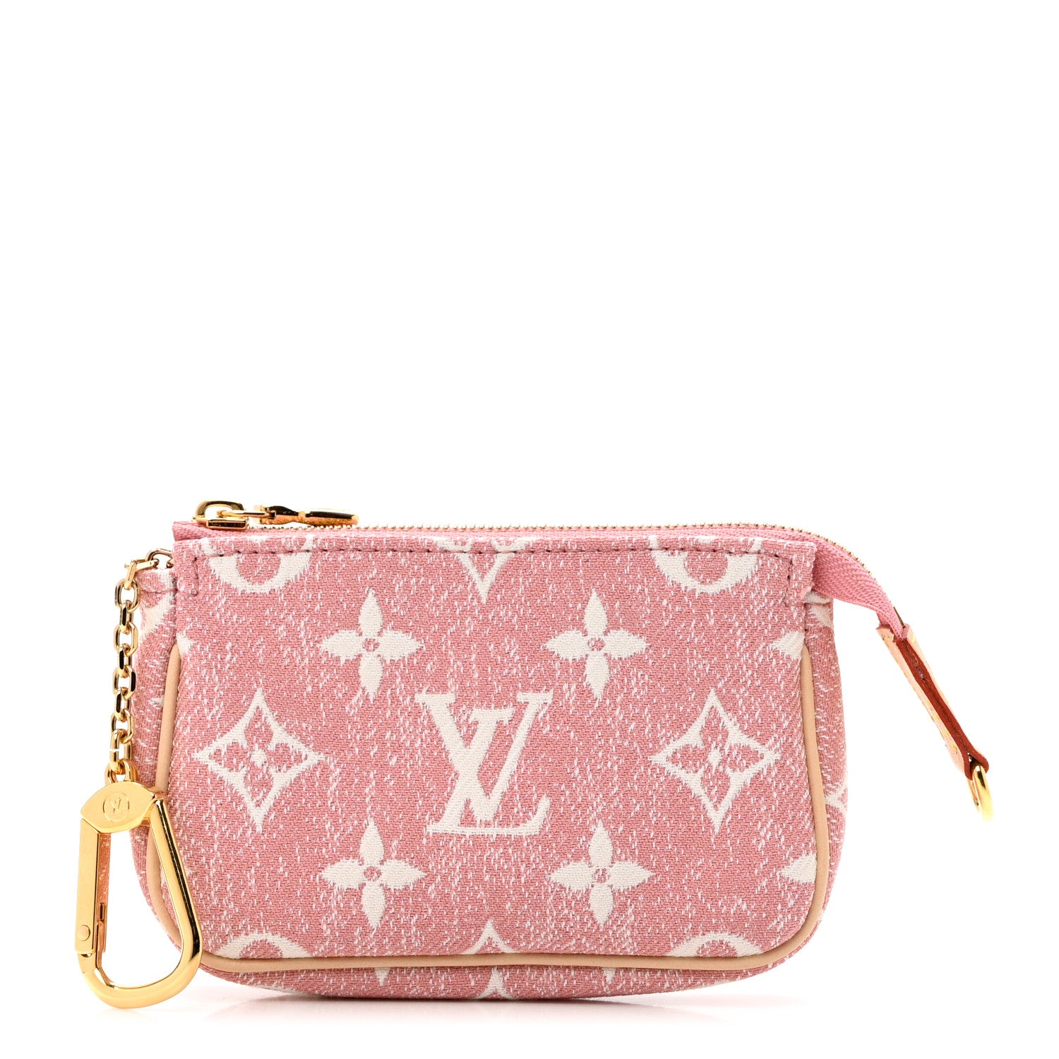 Louis Vuitton Denim Jacquard Monogram Micro Pochette Accessories Rose 1 of 6