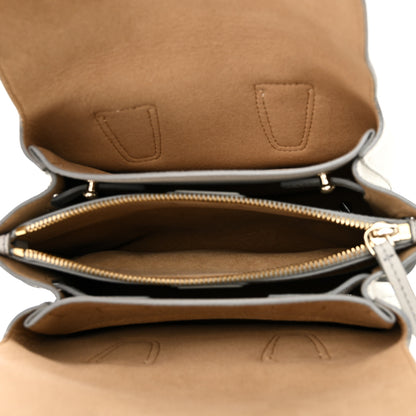 MCM Grained Calfskin Mini Milla Tote White Flake 5 of 9