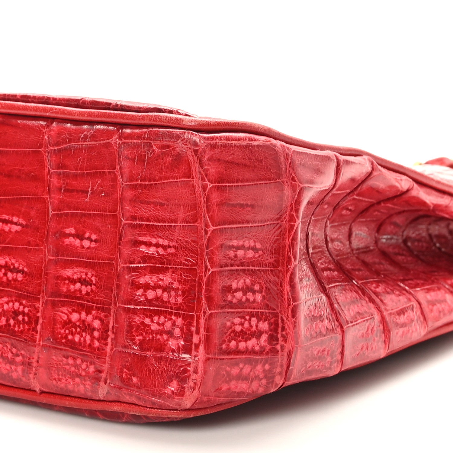 Chanel Alligator Shoulder Bag Red 9 of 10
