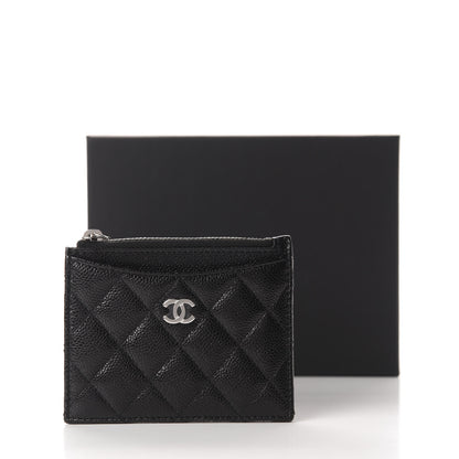 Chanel Caviar Quilted CC Zip Card Holder Black 8 of 8