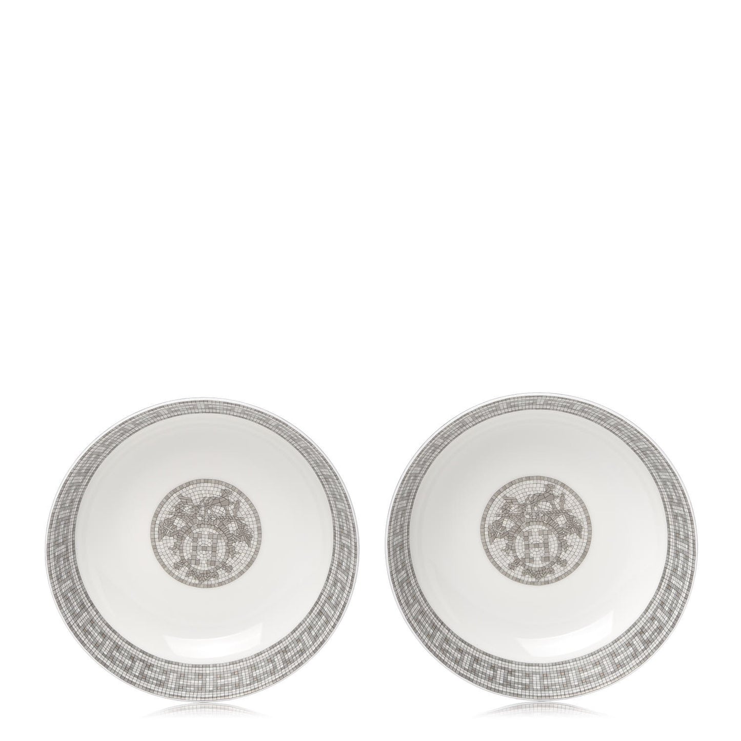 Porcelain Mosaique Au 24 Platine Cereal Bowl Set of 2