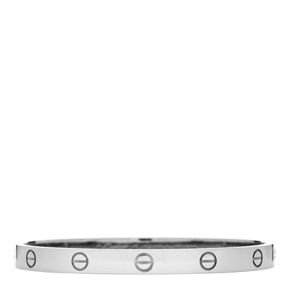 Cartier 18K White Gold LOVE Bracelet 18 1 of 6