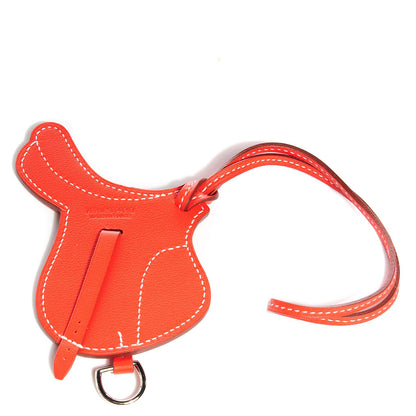 Hermes Swift Paddock Selle Horse Saddle Bag Charm Vermillion 3 of 4
