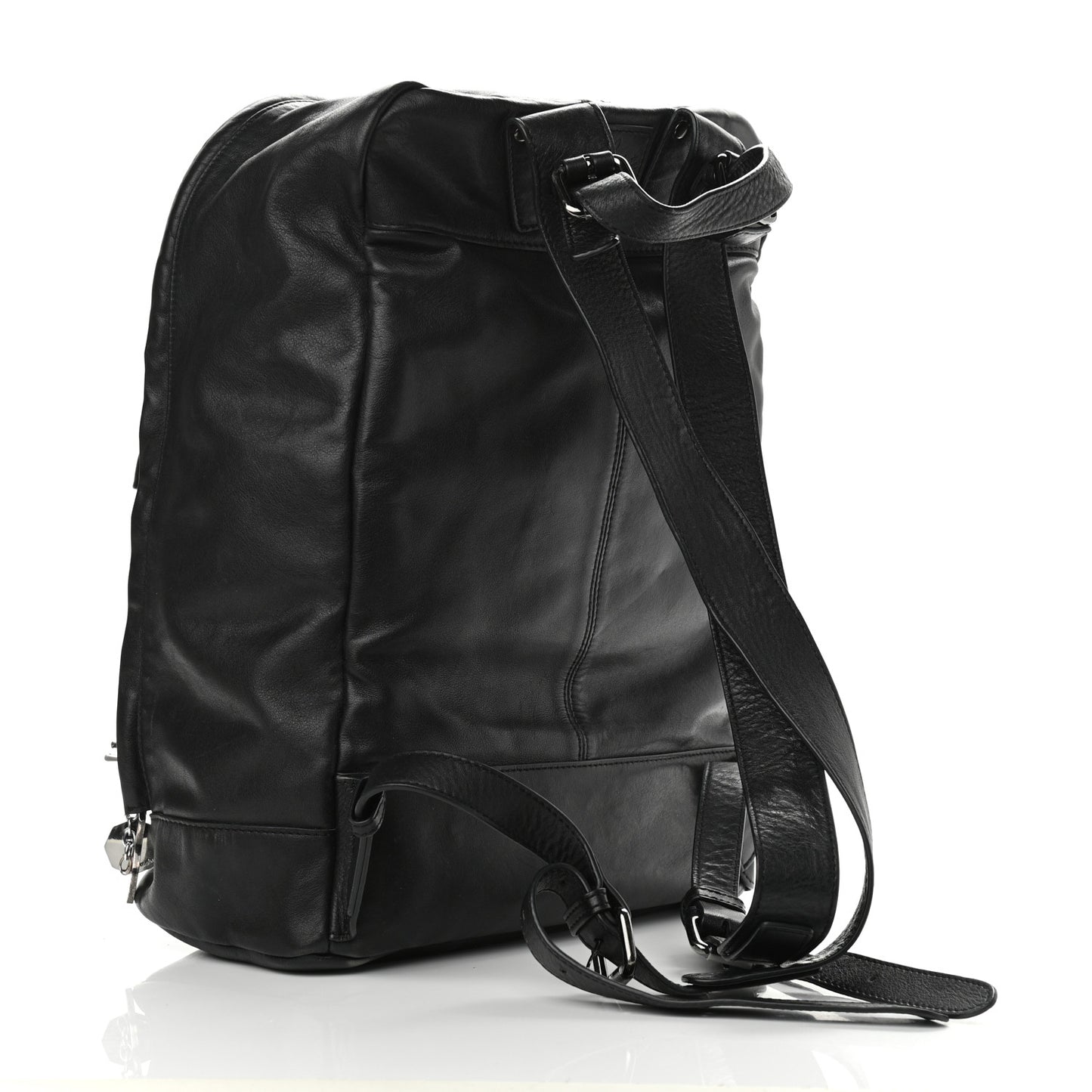 Calfskin Spiked Backpack Black