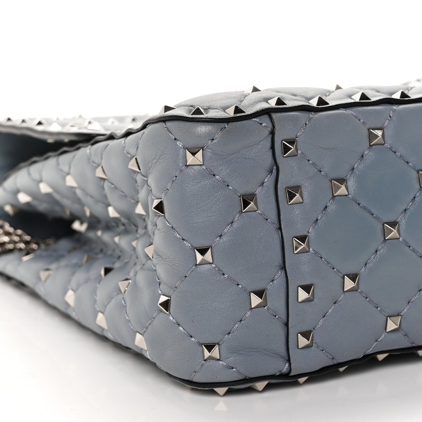 Nappa Large Rockstud Spike Shoulder Bag Light Stone