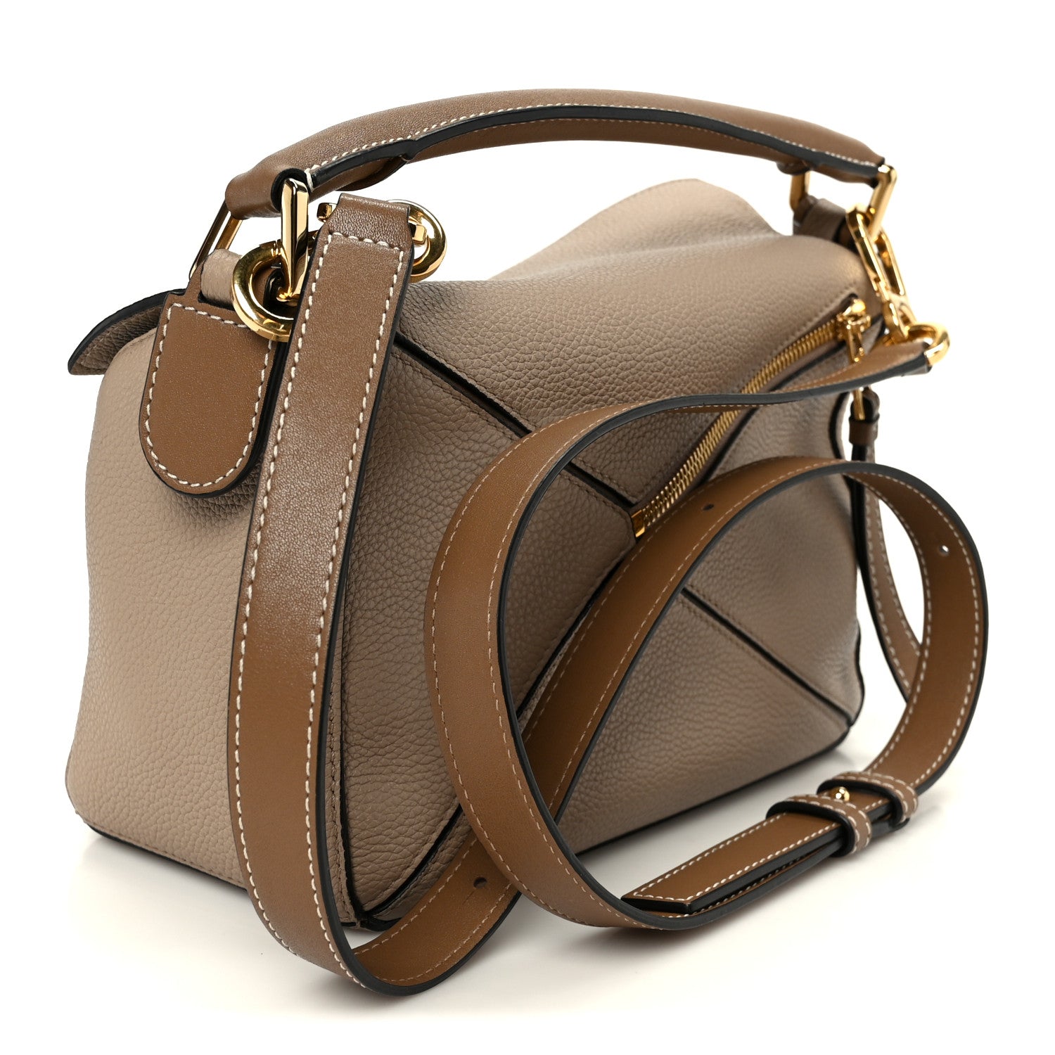 Loewe Calfskin Small Puzzle Bag Sand Mink 3 of 12