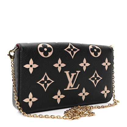 Louis Vuitton Empreinte Monogram Giant Felicie Pochette Black Beige 4 of 12