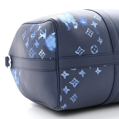 Louis Vuitton Monogram Ink Watercolor Keepall Bandouliere 40 Blue 6 of 8