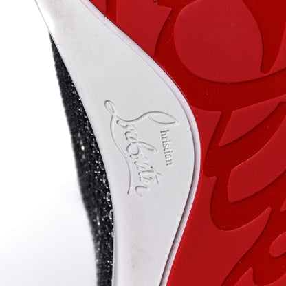 Christian Louboutin Lame Lou Spikes Flat Sneakers 45 Antic Silver 6 of 12