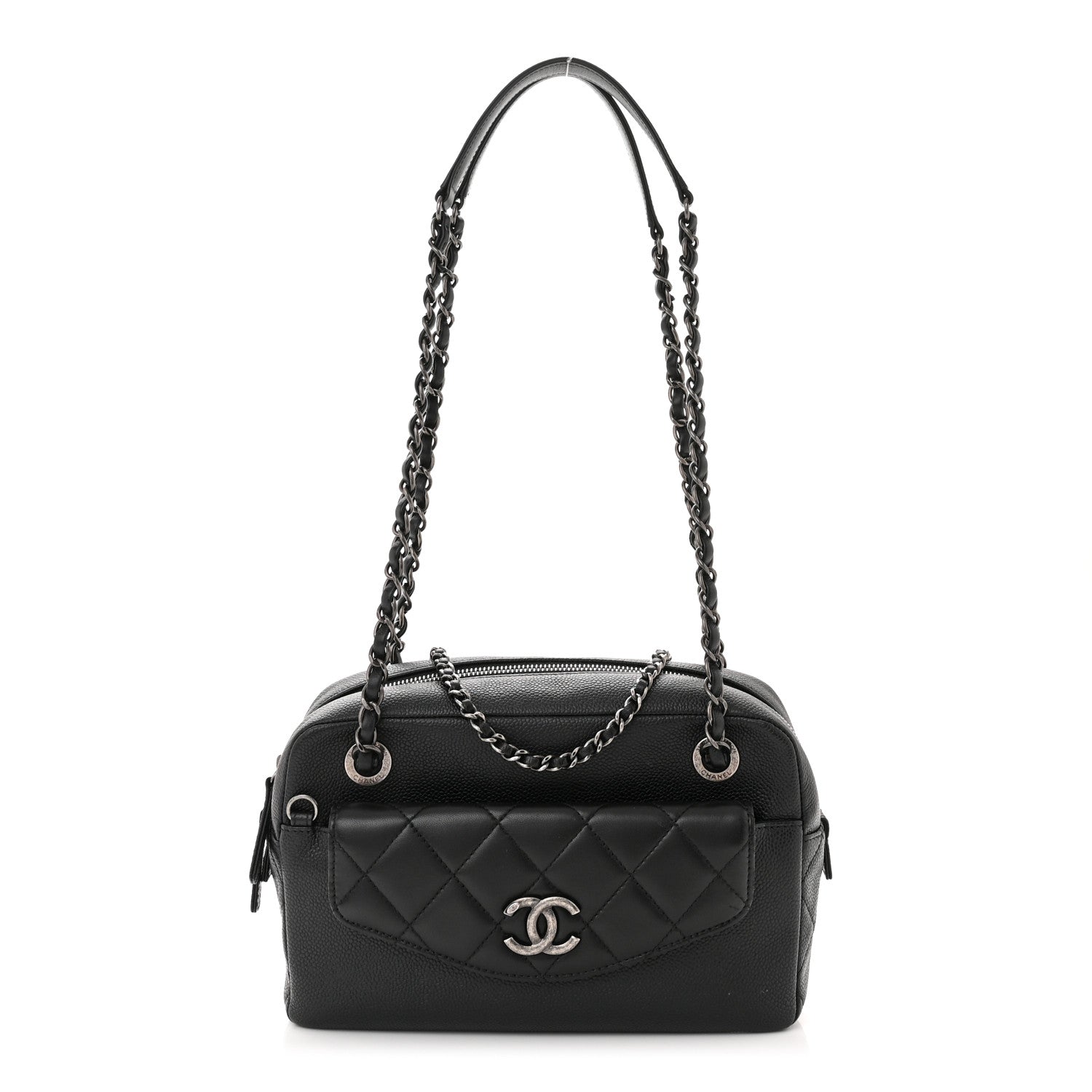 Chanel Caviar Lambskin Quilted Coco Break Camera Case Black 1 of 10