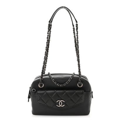 Chanel Caviar Lambskin Quilted Coco Break Camera Case Black 1 of 10