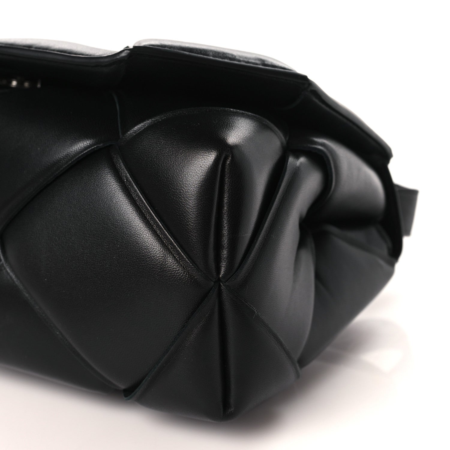 Bottega Veneta Nappa Intreccio Padded Top Handle Shoulder Bag Black 8 of 8