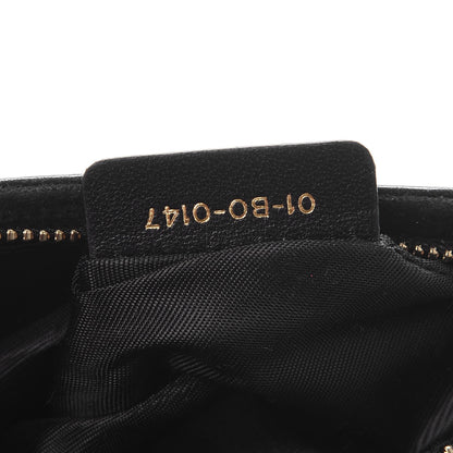 Christian Dior Lambskin Cannage Dioraddict Wallet On Chain Clutch Black 9 of 9