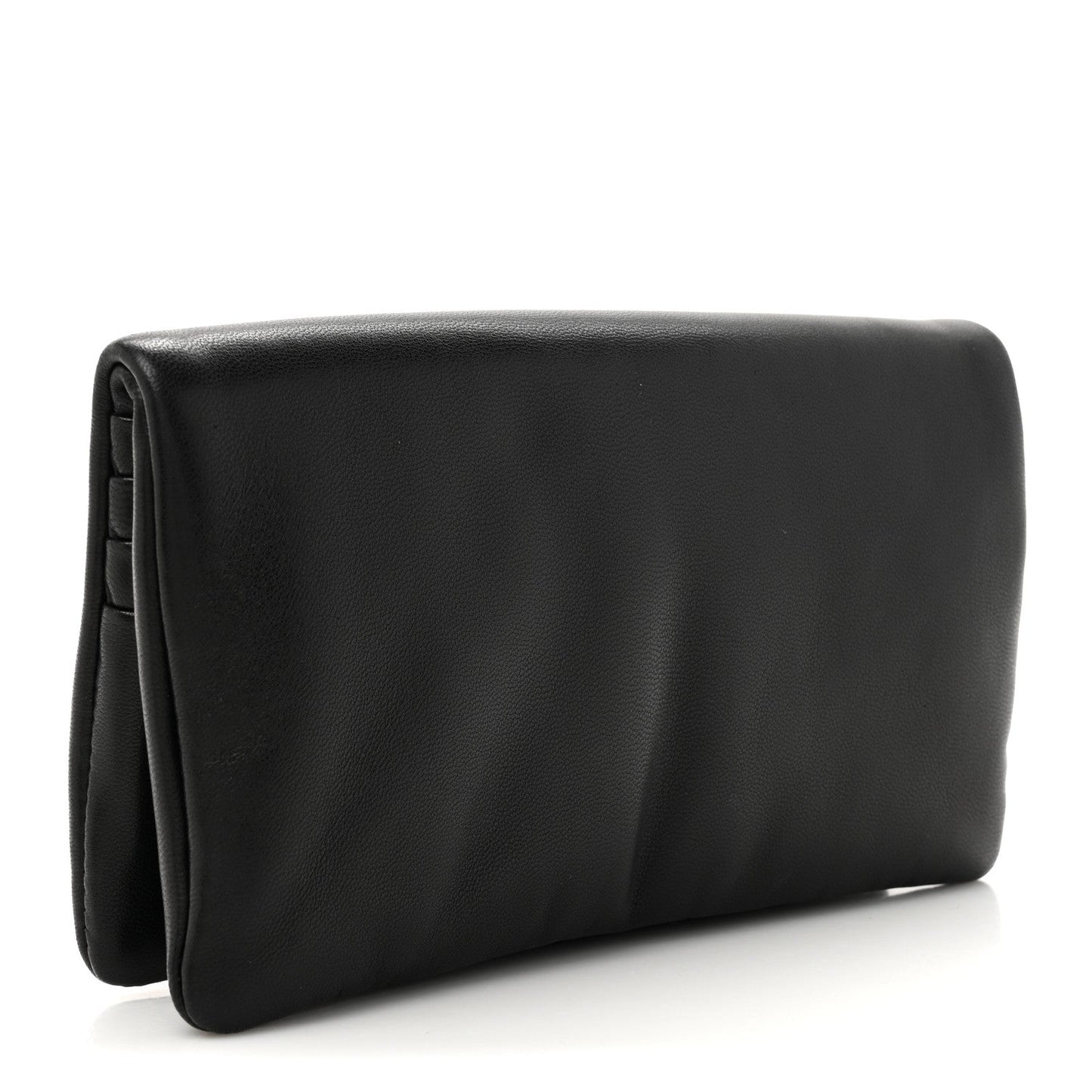 Lambskin Large Calypso Bi-Fold Wallet Black