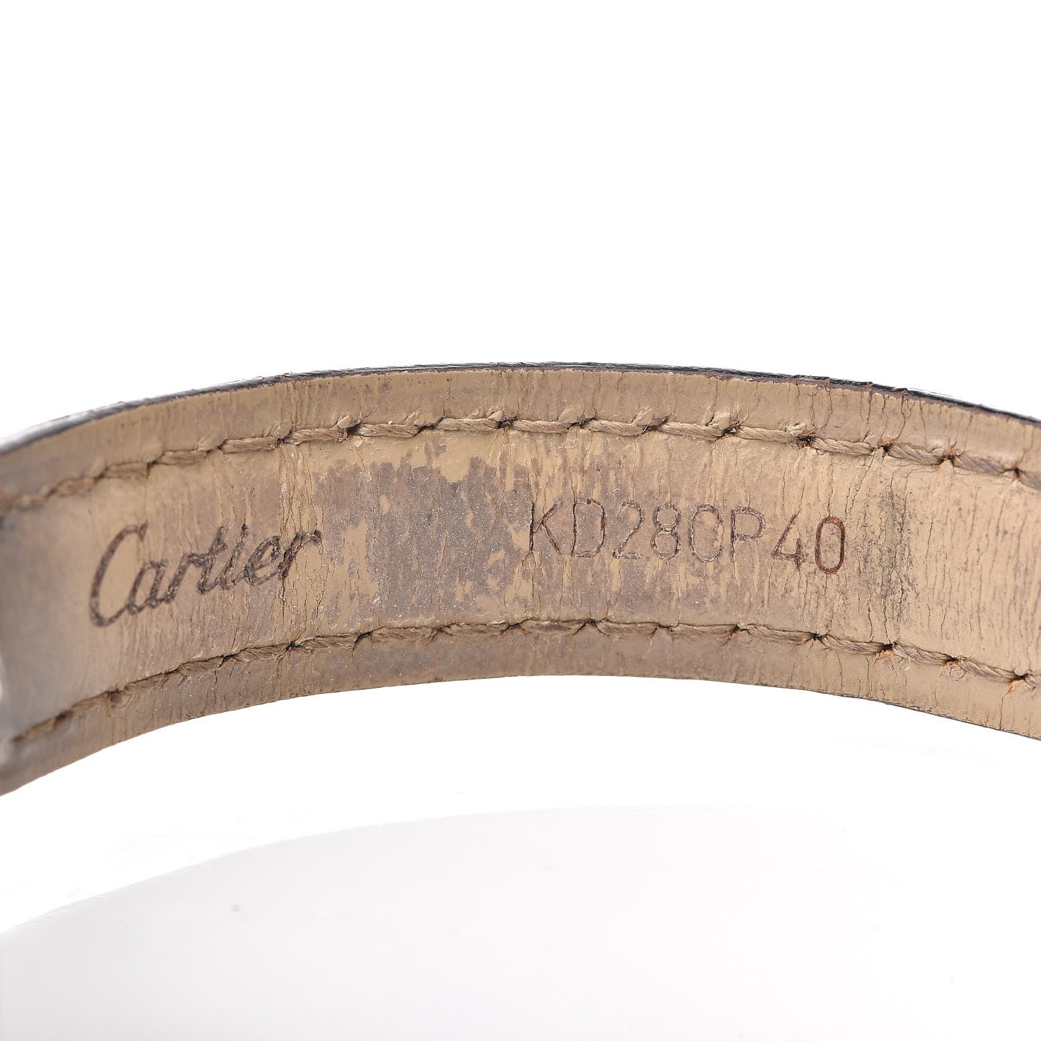 Cartier 18K White Gold Alligator Diamond Bezel 19mm Tank Americaine Quartz Watch 10 of 15