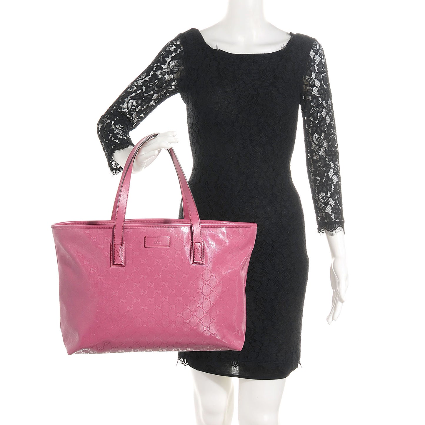Imprime Monogram Medium Zippered Shopping Tote Vintage Rose