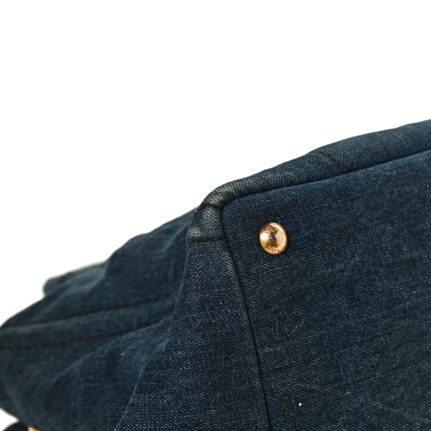 Prada Denim Logo Tote Bleu 10 of 11