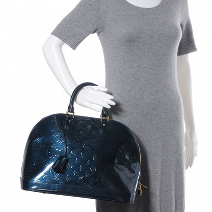 Louis Vuitton Vernis Alma GM Blue Nuit 2 of 9