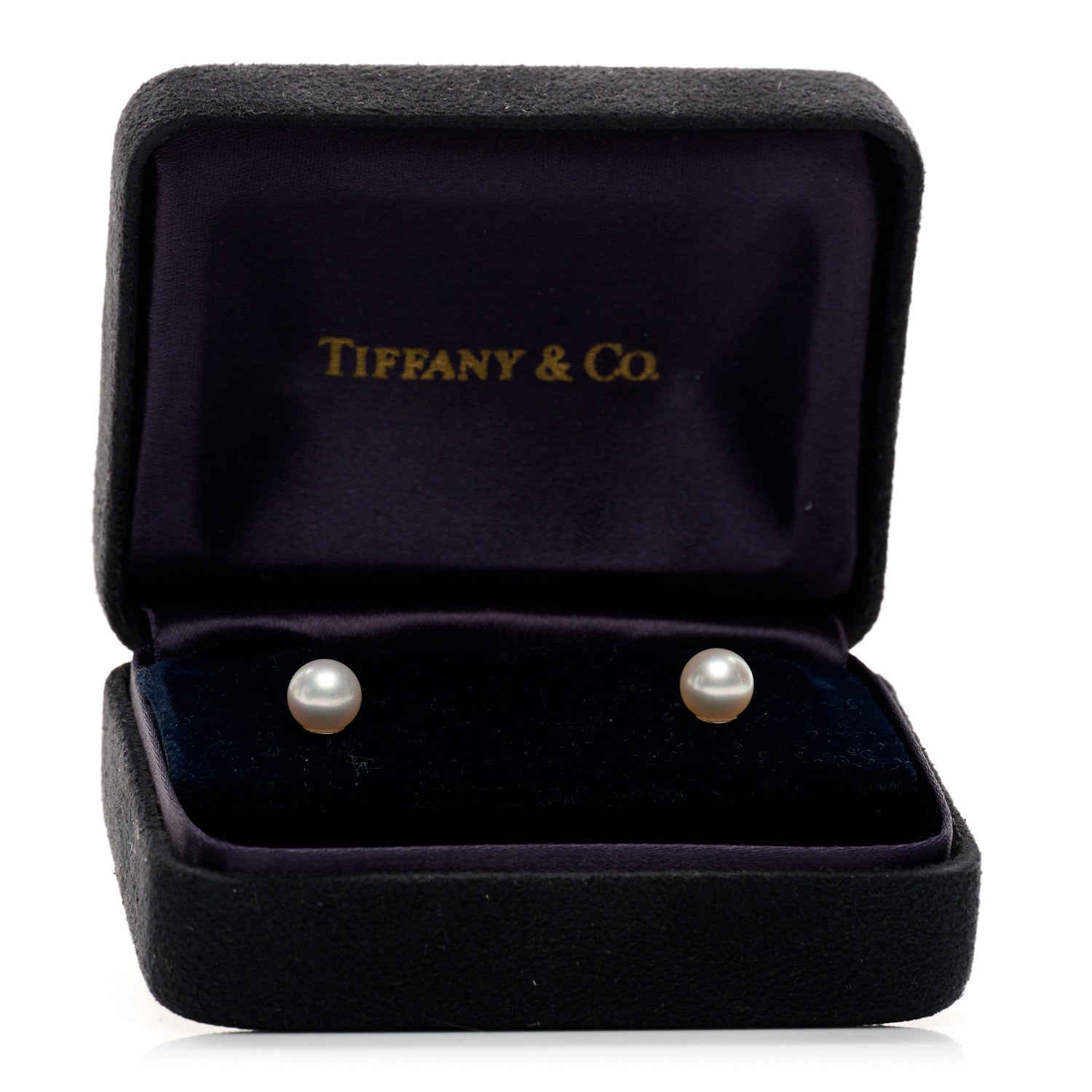 Tiffany 18K White Gold Akoya Pearl 7-7.5mm Signature Earrings 5 of 5