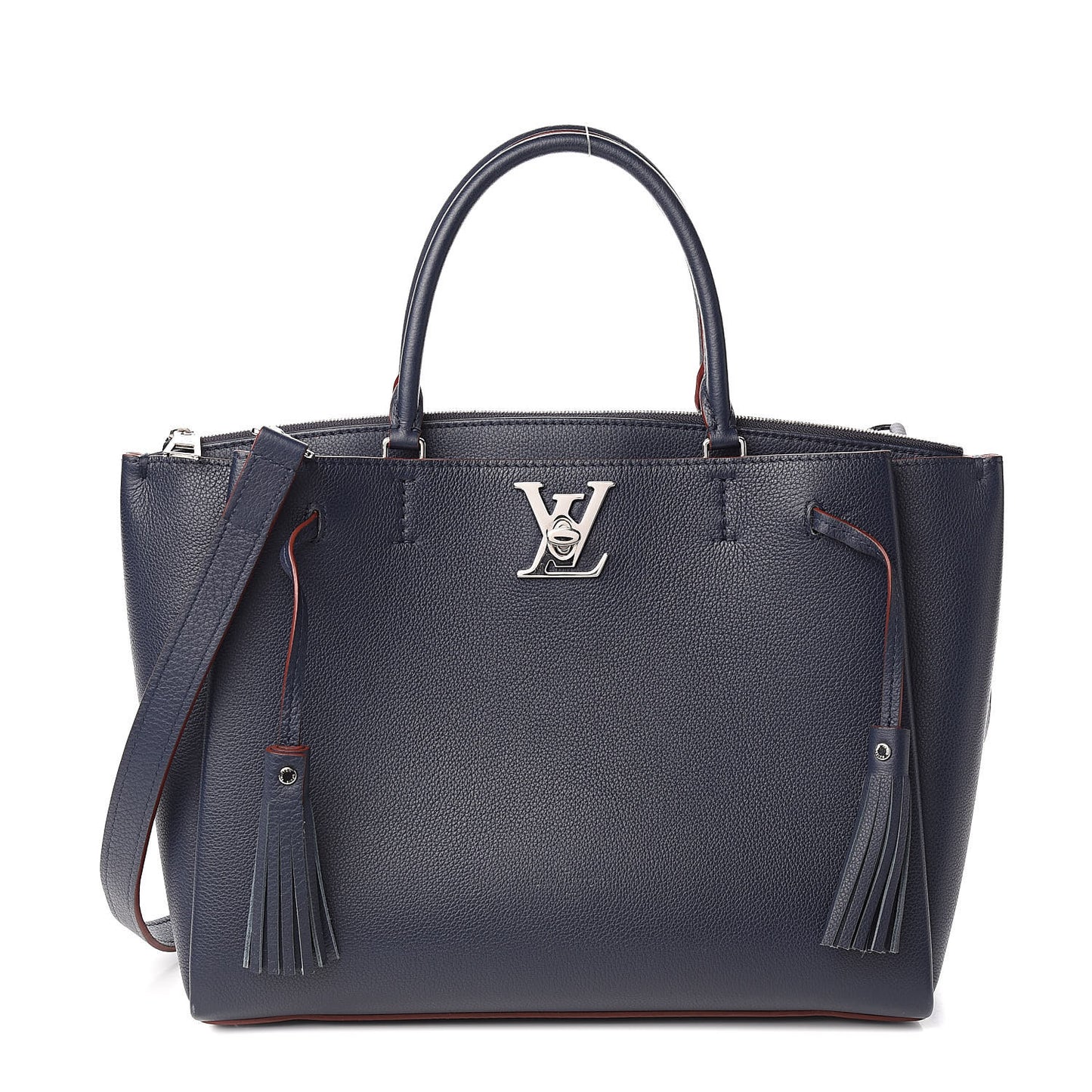 Calfskin Lockmeto Marine Rouge