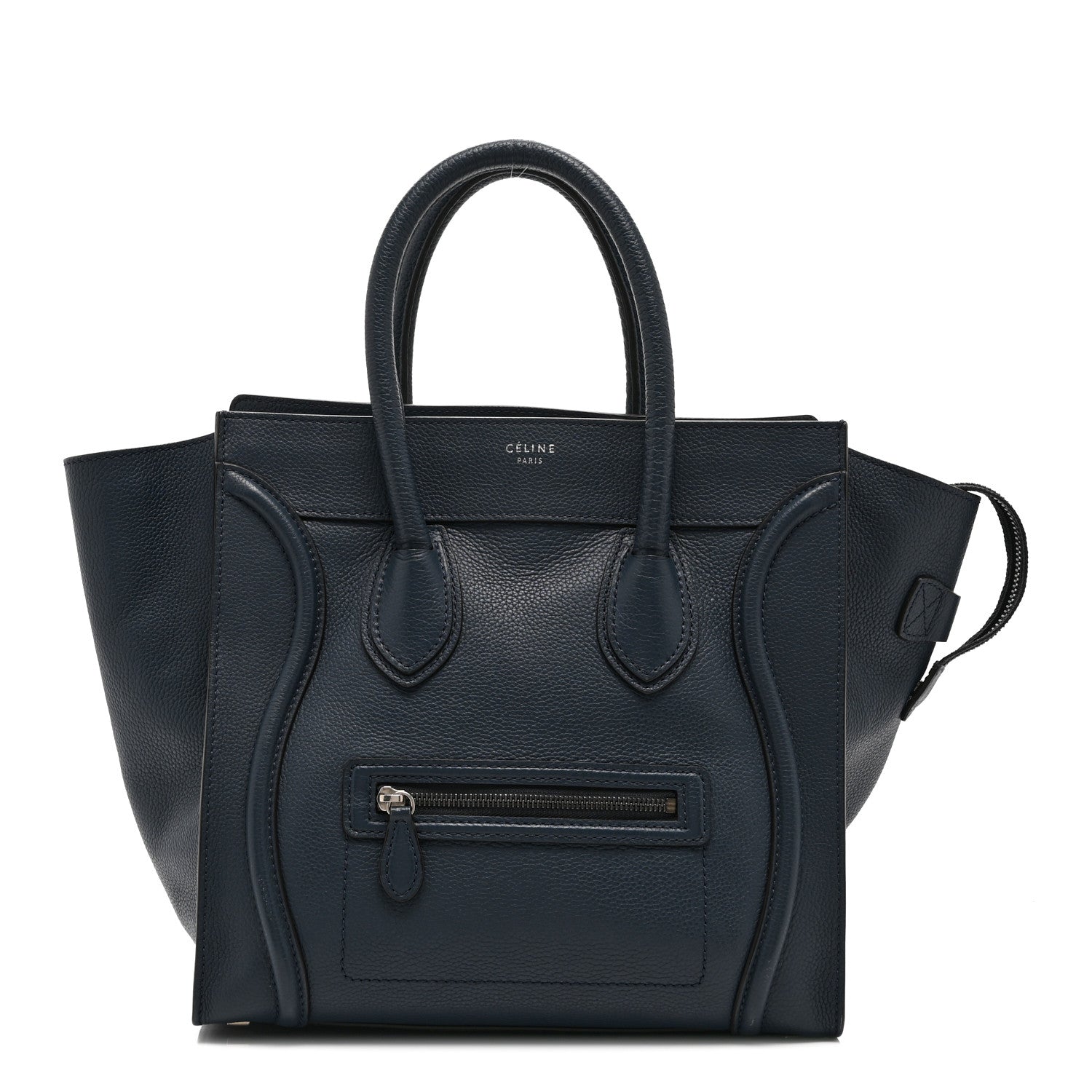 Celine Drummed Calfskin Mini Luggage Orage 1 of 12