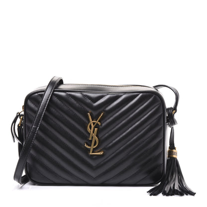 Saint Laurent Calfskin Matelasse Monogram Lou Camera Bag Black 1 of 8