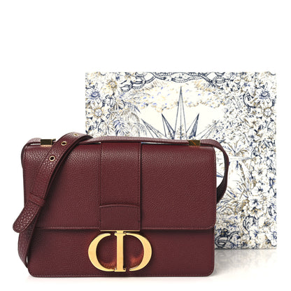 Christian Dior Grained Calfskin 30 Montaigne Flap Bag Red Brick 10 of 10