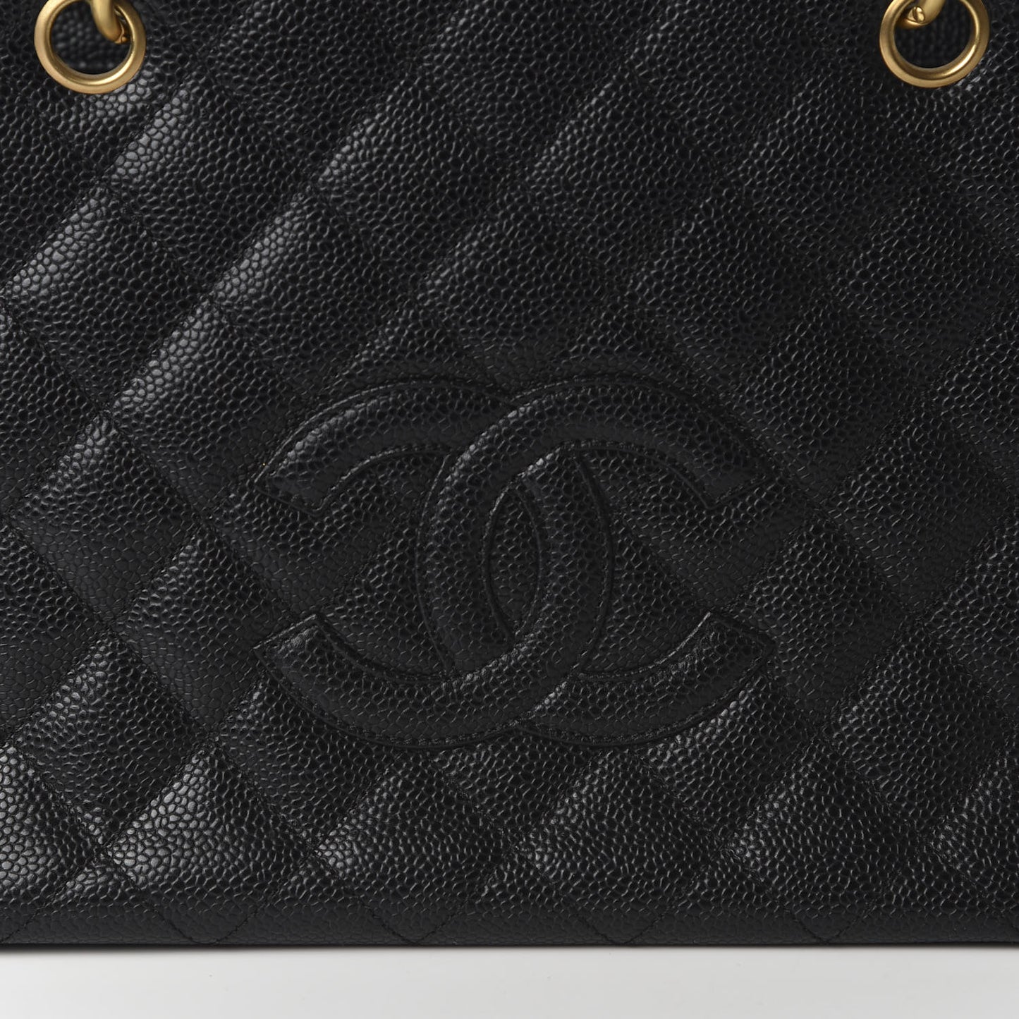 Caviar Quilted Petit Timeless Tote PTT Black