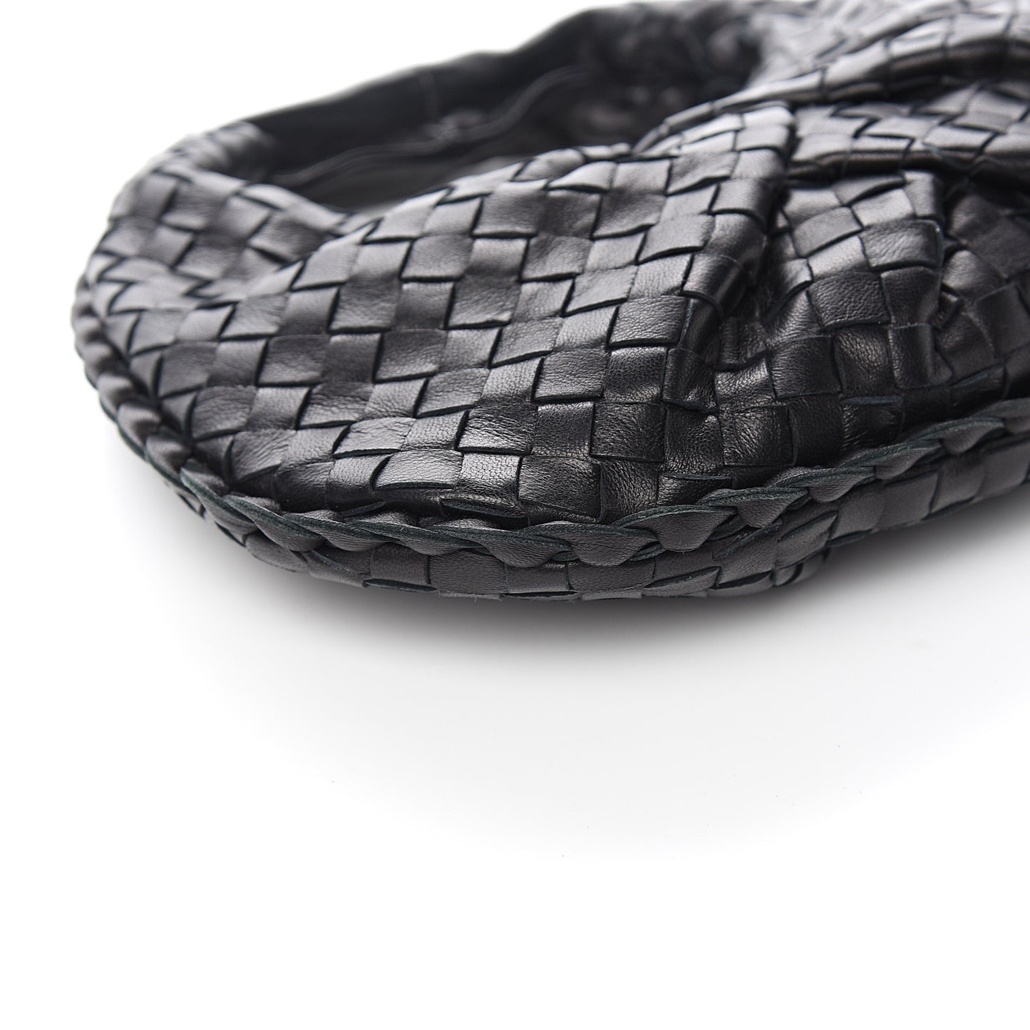Nappa Intrecciato Pleated Mini Veneta Hobo Black