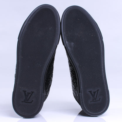 Louis Vuitton Glitter Punchy High Top Sneakers 38 Black 3 of 6