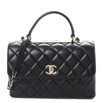 Chanel Lambskin Quilted Medium Trendy CC Flap Dual Handle Bag Black 1 of 9