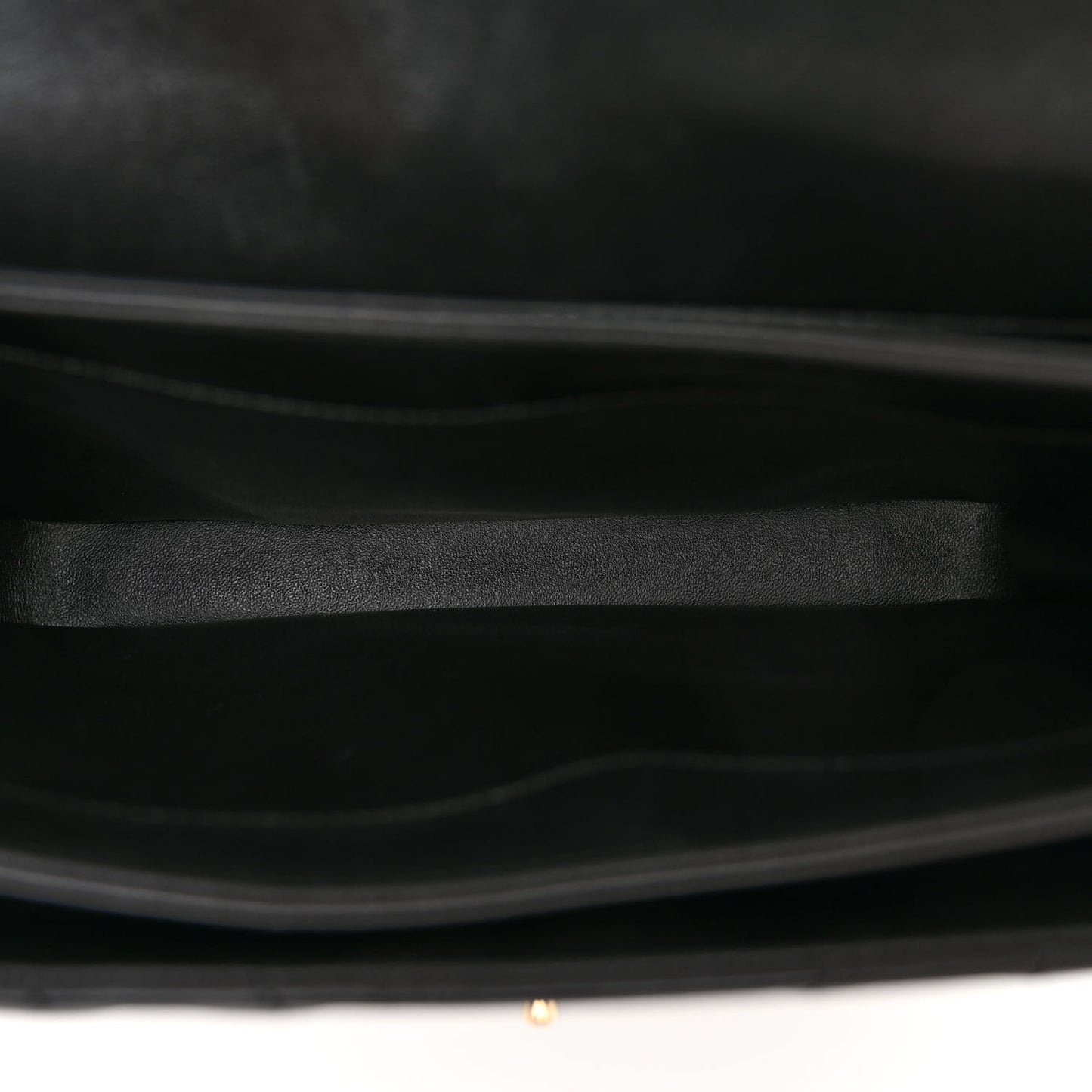 Lambskin Chevron Quilted Medium Trendy CC Dual Handle Flap Bag Black