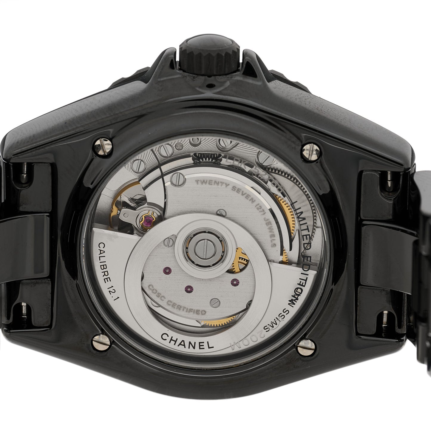 Stainless Steel Ceramic 38mm J12 Wanted de Chanel Automatic Watch Black