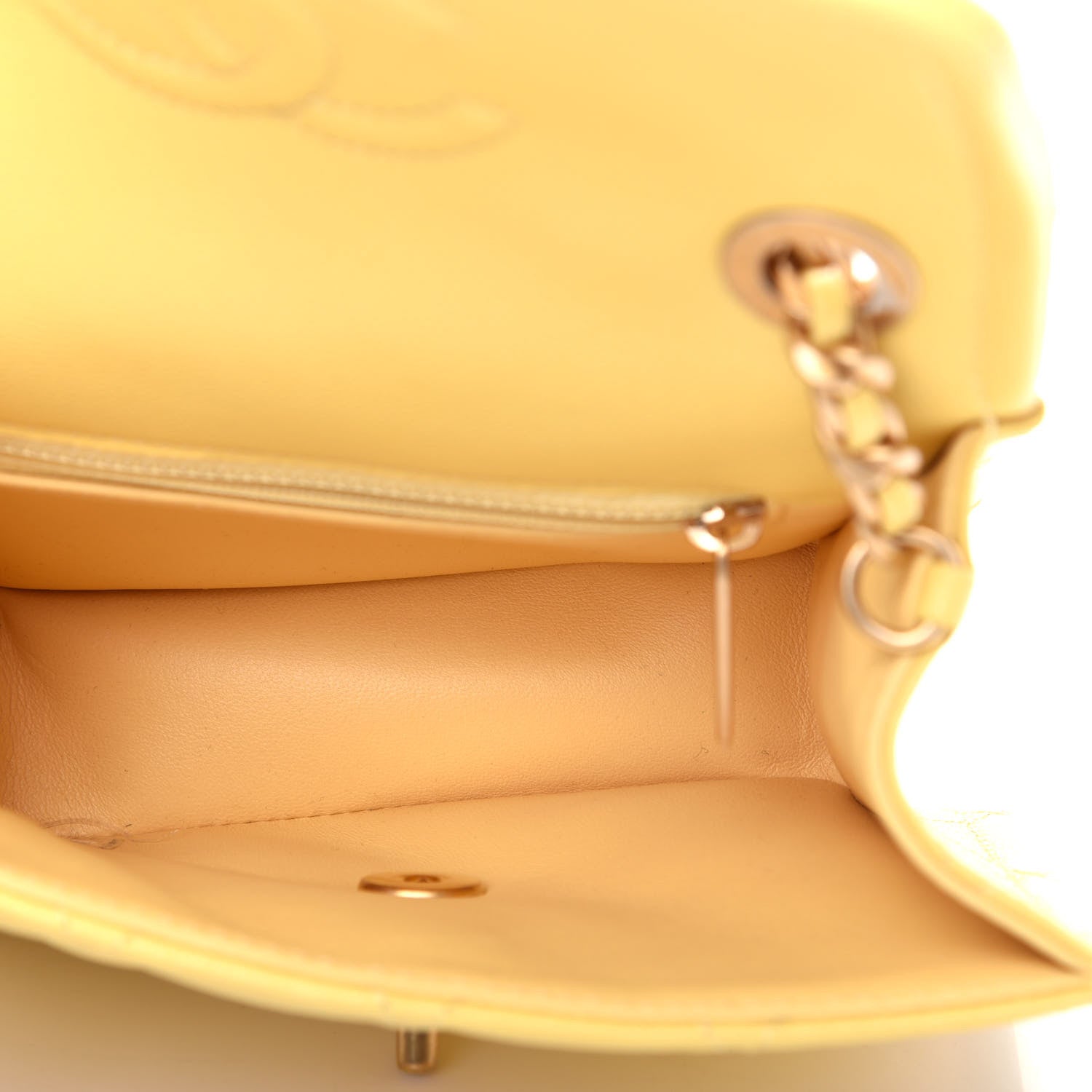 Chanel Caviar Quilted Mini Sweet Classic Flap Yellow 5 of 11