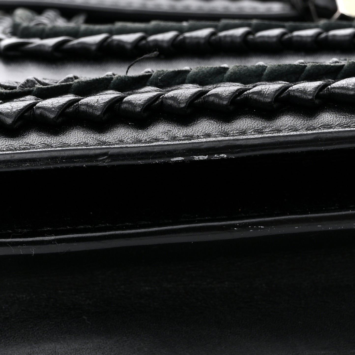 Calfskin Plisse Serpenti Forever Crossbody Bag Black