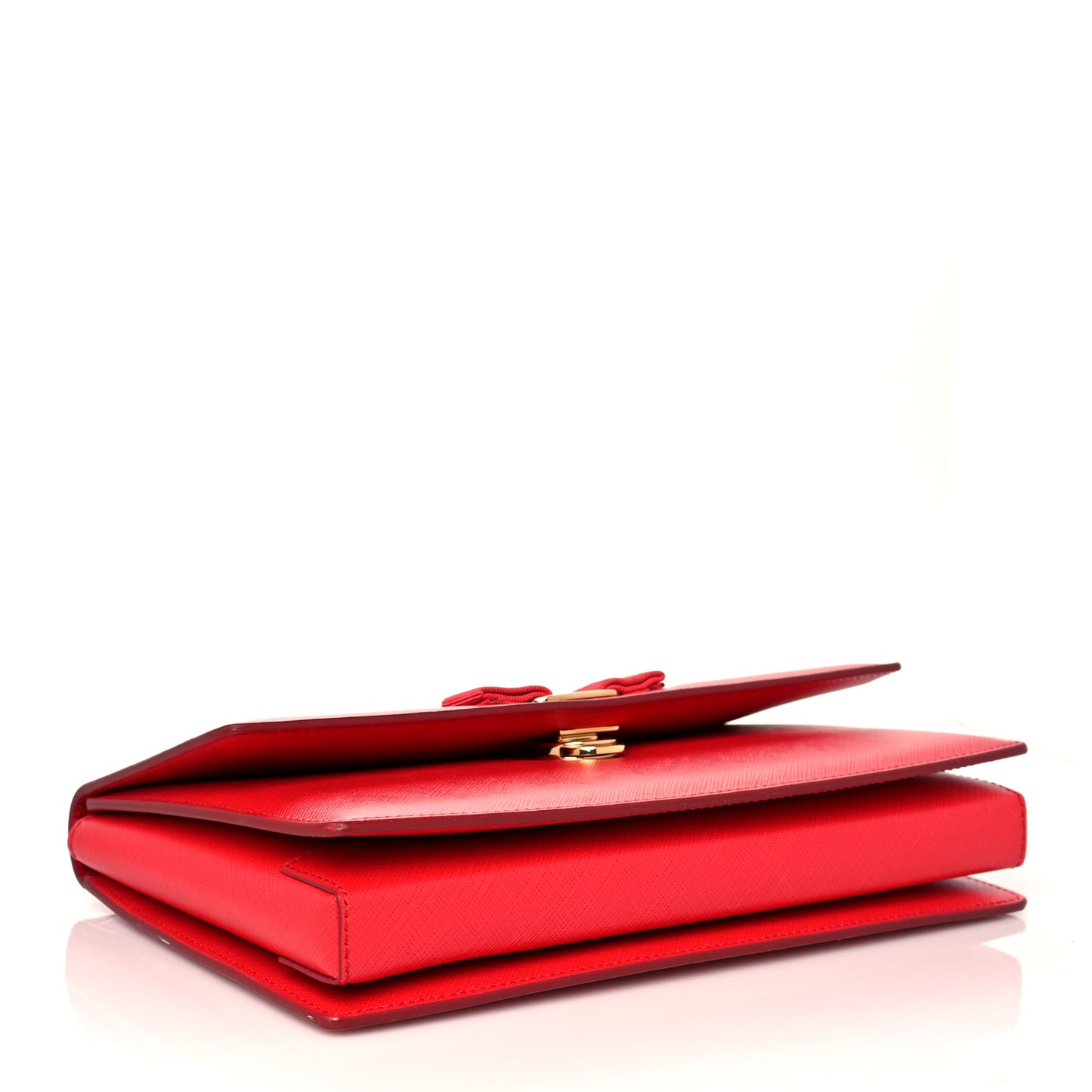 Calfskin Vara Rainbow Wallet On Chain Red