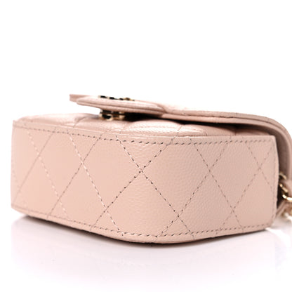 Chanel Caviar Quilted Mini Clutch With Chain Light Beige 10 of 11