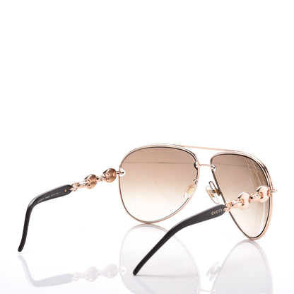 Gucci Marina Chain Aviator Sunglasses GG 4225/S Gold Black 4 of 8