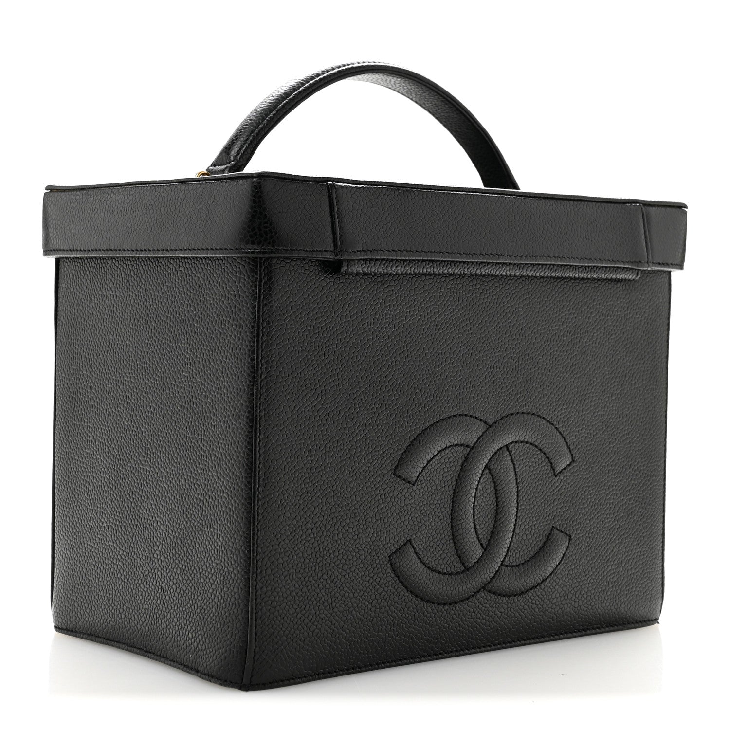 Chanel Caviar Vanity Train Case Black 3 of 16